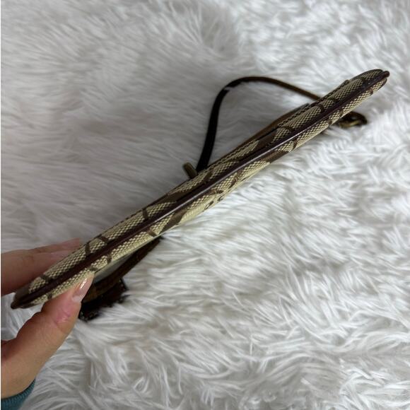 y2k COACH Vintage Soho Suede Brown Signature Canvas Wristlet - Picture 4 of 8